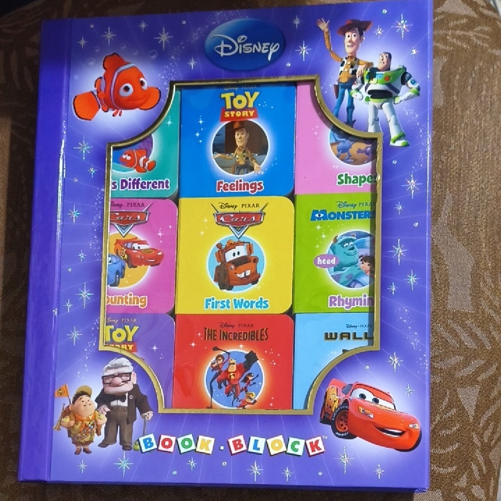 Disney Pixar Book Block Set - Blue and Multicolor